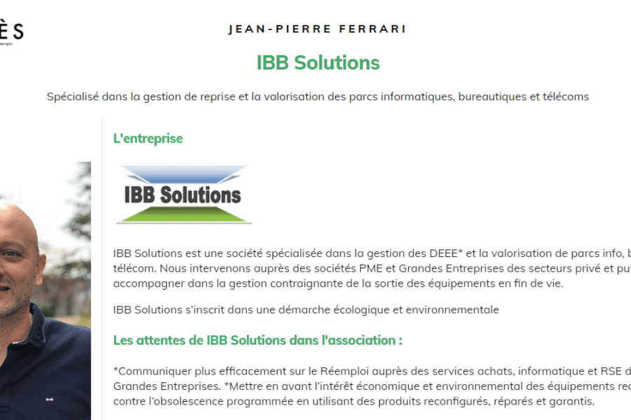 IBB membre de l’association APRES – Salon PRODURABLE